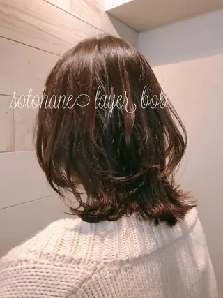 ミディアム カラー 透明感カラー REIのヘアスタイル