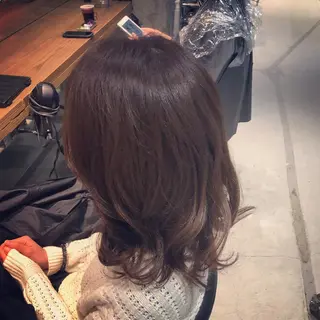 ミディアム カラー パーマ 髪質改善🌈縮毛矯正 荻原　達矢のヘアスタイル