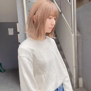 ミディアム ボブ/縮毛矯正 🌟梅田盛一🌟のヘアスタイル