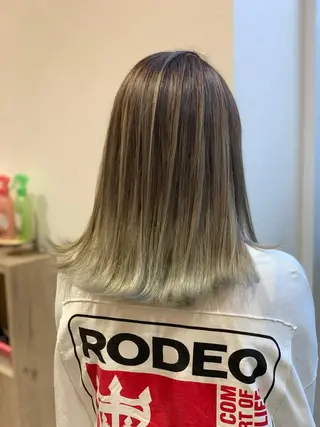 ミディアム カラー 髪質改善/ブリーチ メンズパーマ遠藤勇輝のヘアスタイル