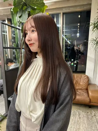 ロング カラー maho/垢抜け カラーパーマメイクのヘアスタイル