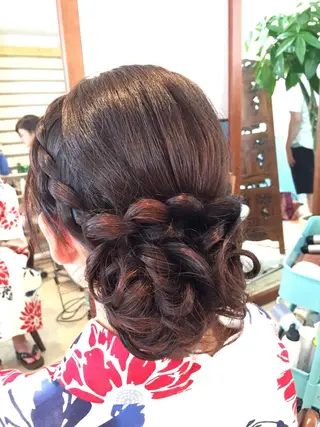 ショート ミディアム セミロング ロング カラー パーマ ヘアアレンジ メンズ キッズ ネイル まつエク 早朝✨ヘアセット 着付け/清水玲歌のヘアスタイル