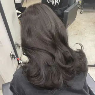 セミロング 新宿/韓国ヘア/ 髪質改善ストレートのヘアスタイル