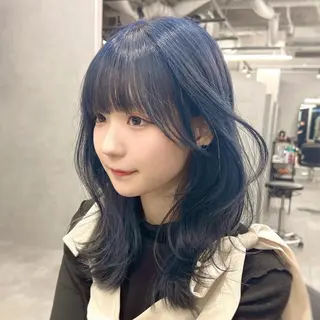 セミロング カラー 顔周り🌸ジエクト 🌸濱吉優希🌸のヘアスタイル