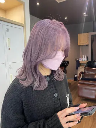 ミディアム カラー ヘアアレンジ 小顔カット/艶 カラー特化♡MIHOのヘアスタイル
