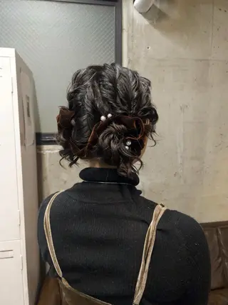 ヘアアレンジ ショート/パーマ /muku サリのヘアスタイル