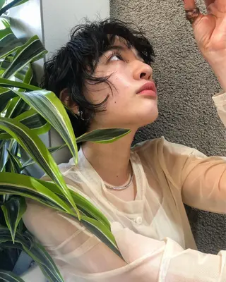 ミディアム カラー パーマ ヘアアレンジ 早瀬裕之 パーマのヘアスタイル