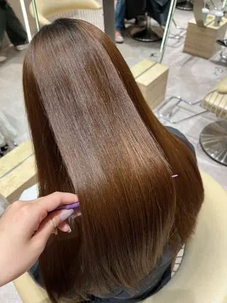 セミロング 顔周りカット/ 透明感カラー/ユナのヘアスタイル