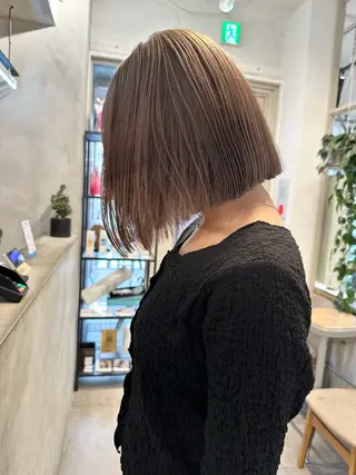 ショート カラー 縮毛/ベージュカラー Mariamu🫧のヘアスタイル