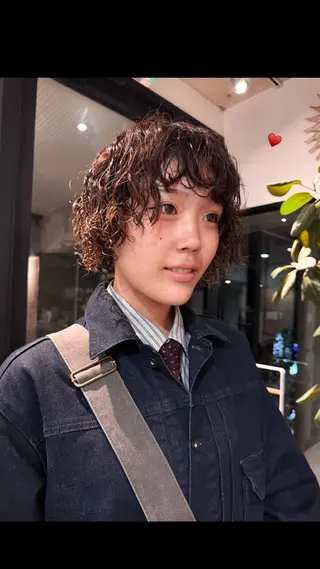パーマ ハイトーン/パーマ 大名 sakiのヘアスタイル