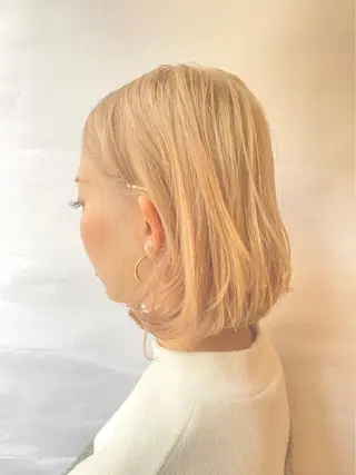 ミディアム マツノ ユウキのヘアスタイル