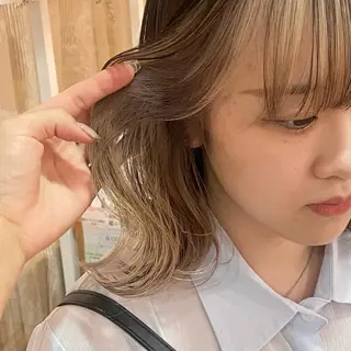 ミディアム カラー 🍀ブリーチ/艶カラ ー🍀 コイケのヘアスタイル