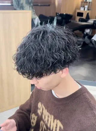 ショート カラー パーマ 福井祥太／海外風 /プードルパーマのヘアスタイル