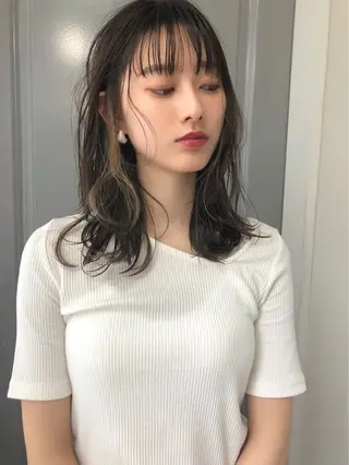 セミロング カラー Pia ツボイ ケイタのヘアスタイル