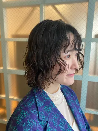 ミディアム パーマ 🌸透明感艶 カラー🌸Yuukiのヘアスタイル