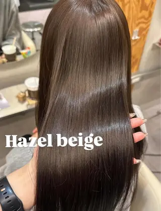 セミロング 🌙ヘーゼルベージュ レイヤーカット🌙のヘアスタイル
