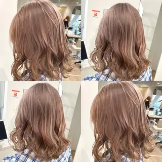 ミディアム カラー 🌙HIZUKI🌙 ハイトーン 艶髪のヘアスタイル