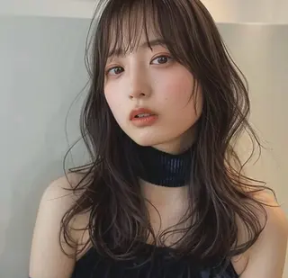 ロング カラー ブリーチなしWカラー 超特化/YURAのヘアスタイル