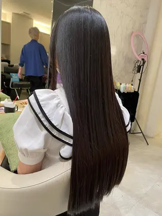 ロング 髪質改善・縮毛矯正 濱　泰賀のヘアスタイル