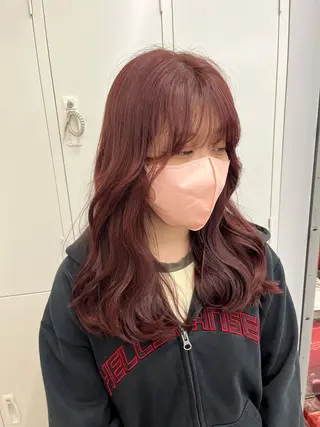 セミロング 暖色ブリーチ ⭐️honokaのヘアスタイル