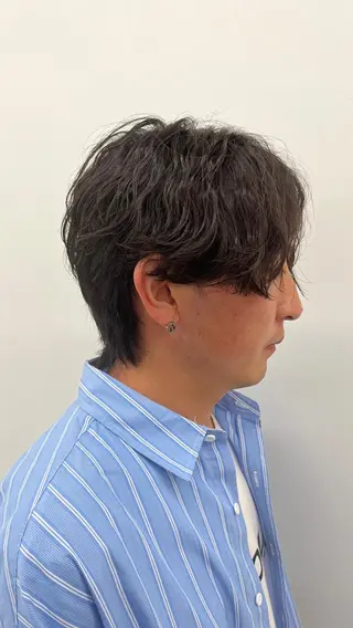 ミディアム パーマ メンズ 🎖️垢抜けヘア 🎖️美容師のヘアスタイル