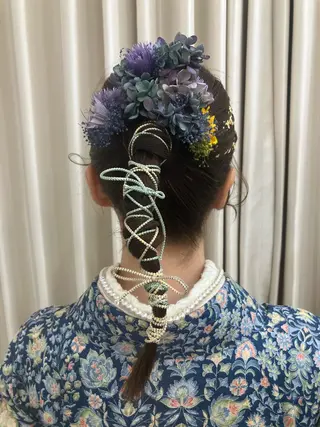 ミディアム ヘアアレンジ 勝野 麻美のヘアスタイル