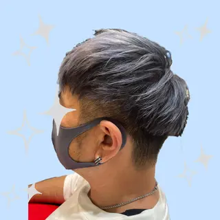 ショート カラー メンズ ブリーチ♡メンズ マッシュ♡MIUのヘアスタイル