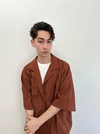 ショート メンズ 朝がラクになるパーマ トウバルタイキのヘアスタイル