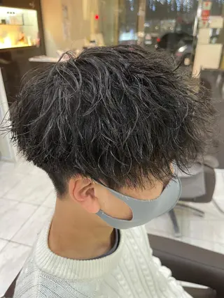 ショート パーマ メンズ 🌻メンズカット 落合諒🌻のヘアスタイル