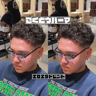ショート パーマ メンズ 山内 優成のヘアスタイル