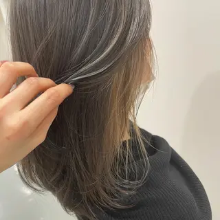 ミディアム カラー 透明感カラー/京橋/ reikoのヘアスタイル