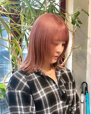ミディアム カラー 色落ち綺麗透明感カラ /ボブ/ナカツヒカルのヘアスタイル