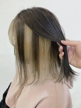 ミディアム fumikaブリーチ /デザインのヘアスタイル