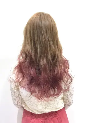 ロング ブリーチカラー☆ 再生トリートメントのヘアスタイル