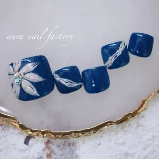ショート カラー ネイル 赤羽 aura 深爪を断らない✨のネイルデザイン
