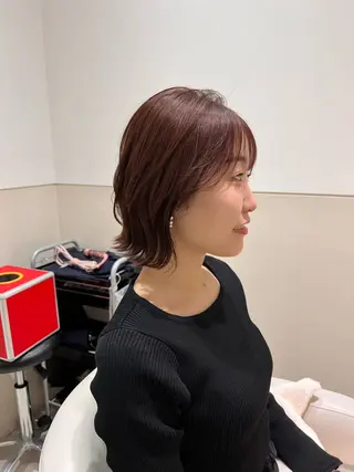 ショート カラー 💛河原町/透明感/ コテ巻き/moe💛のヘアスタイル