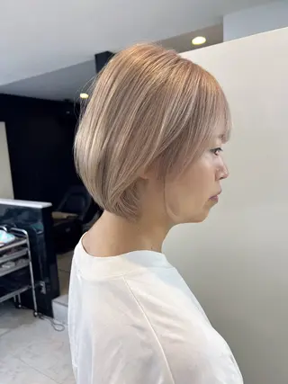 ショート カラー ✨縮毛矯正✖︎顔周り レイヤー✨ナカムラのヘアスタイル