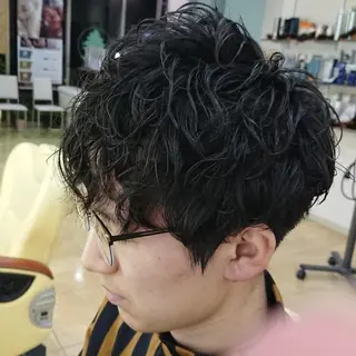 パーマ ショート デザインカラー/ 推しの配色　肥後のヘアスタイル