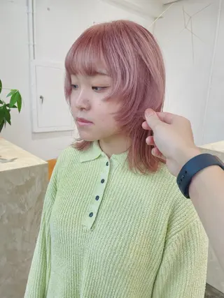 ミディアム カラー スギヤマ ショウゴのヘアスタイル