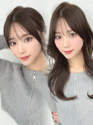 ロング 中顔面短縮 顔まわり新田大翔のヘアスタイル