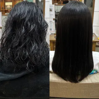 ミディアム 髪質改善個室サロン' 縮毛矯正・艶カラーのヘアスタイル