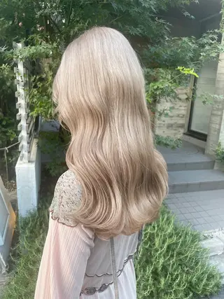 ロング カラー 顔周りカット 【オノザワリョウ】のヘアスタイル