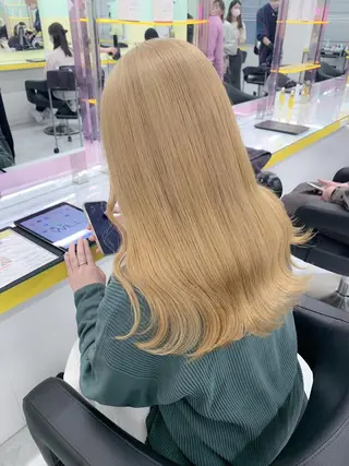 カラー 透明感🌟うる艶韓国 ハイトーン/渋谷のヘアスタイル