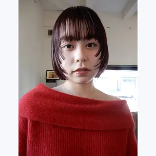 ショート カラー デザインカット🎨 ボブ🫟おざきのヘアスタイル