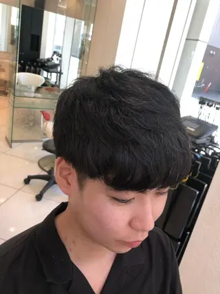 ショート パーマ メンズ 🍀富久 永梨🧸のヘアスタイル