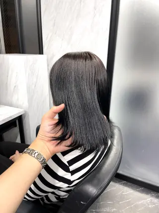 ミディアム カラー 髪質改善/堀江 ケアカラーtoshiのヘアスタイル