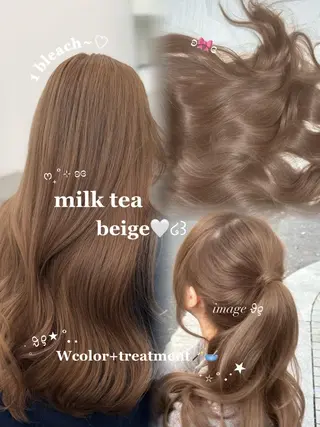 カラー 透明感ベージュ🎀 Anju/渋谷🎀のヘアスタイル