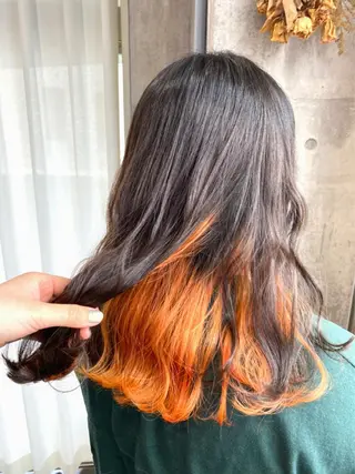 セミロング カラー 髪質改善💓艶髪💓 暖色💗加藤あゆみのヘアスタイル