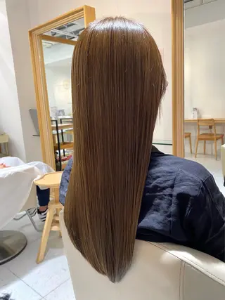 ロング カラー 安永 涼のヘアスタイル