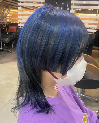 ミディアム カラー ヘアアレンジ 烏山 達也のヘアスタイル